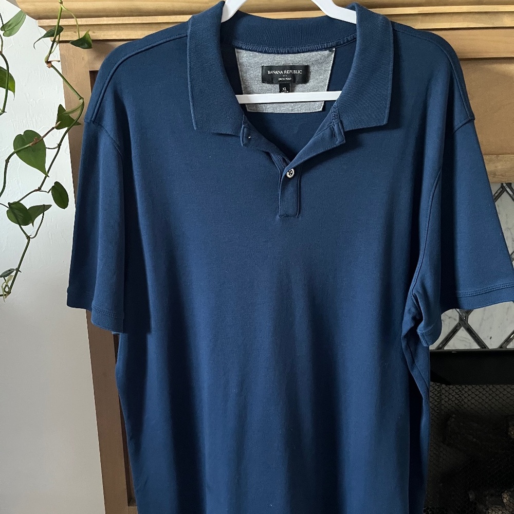 Banana Republic Navy Blue Polo, XL